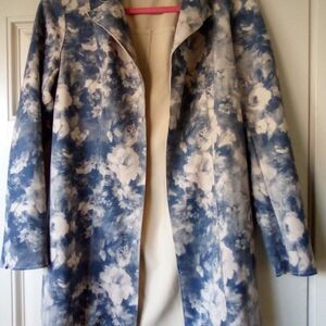 Premise Navy and White Floral Blazer